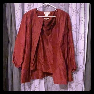 Two piece top for business or fancy occasion